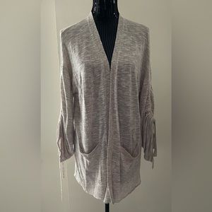 Trouvé Heathered Neutral Tone Open Cardigan Thin Knit Sweater Size M/L
